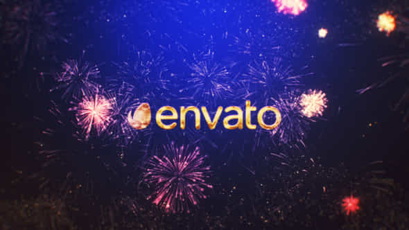 New Year Fireworks Logo Mogrt - VideoHive 49787756