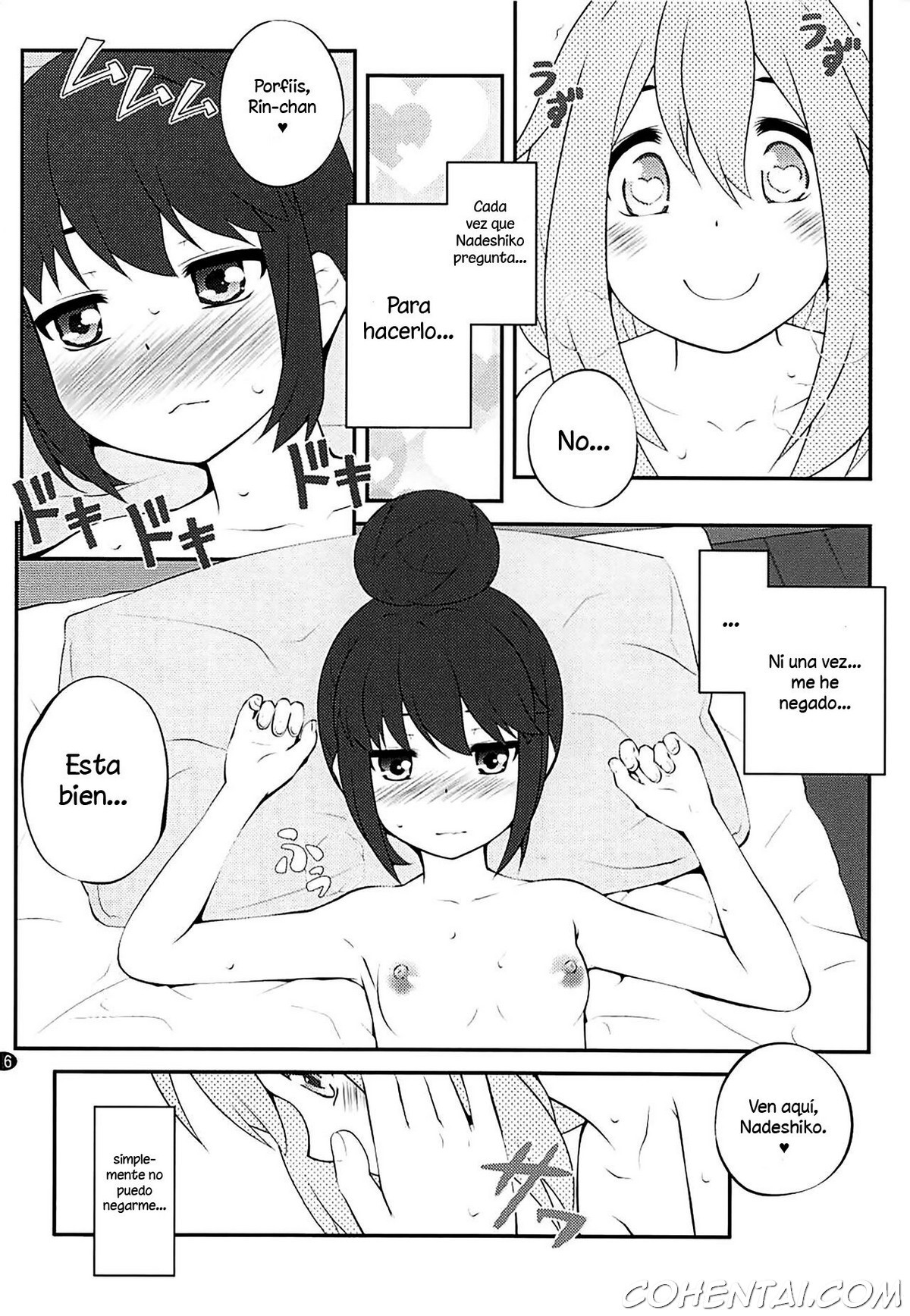 Sankakkei no, Himitsu (Yuru Camp) xxx comics manga porno doujin hentai español sexo Nadeshiko Kagamihara Rin Shima Yuru Camp | Laid-Back Camp