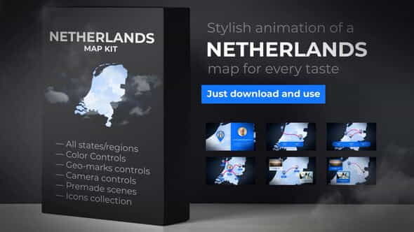 Netherlands Map Kit - Kingdom - VideoHive 24182673