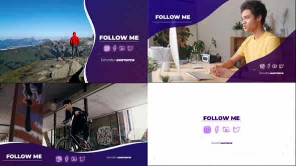 Multiple Social Outro - VideoHive 39157767