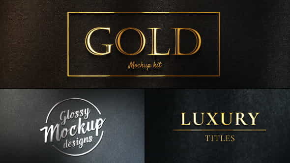 Gold Mockup Kit - Glossy - VideoHive 20543730