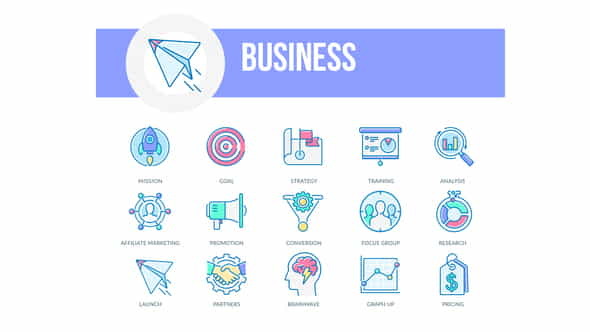 Business - Filled Outline Animated - VideoHive 26929919
