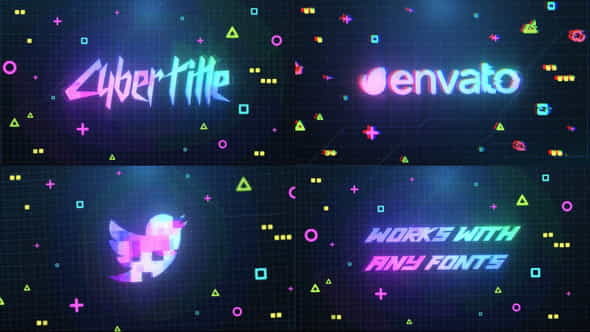 Cyberpunk Logo And Title | - VideoHive 31040585