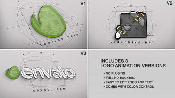 Architect Logo Reveal (3 versions) - VideoHive 9919777