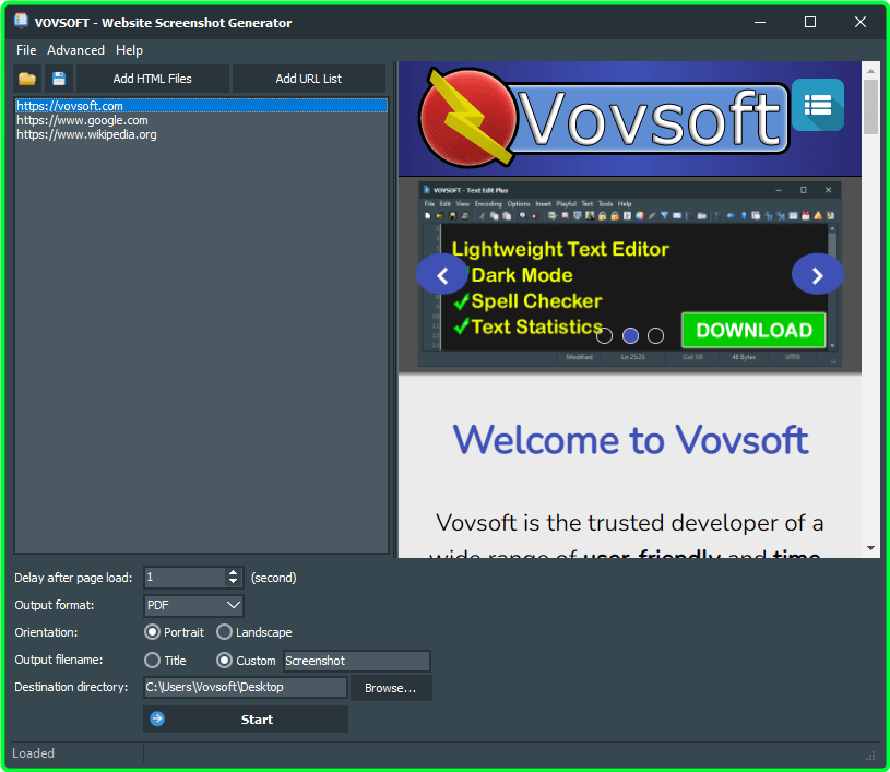 VovSoft Website Screenshot Generator 1.5 X64 FC Portable RHqlhNx8_o