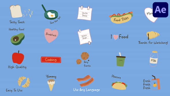 Food Titles | - VideoHive 42472103