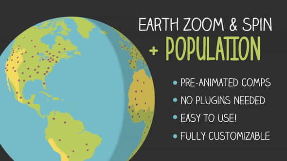 Earth Zoom and Spin with - VideoHive 9768386
