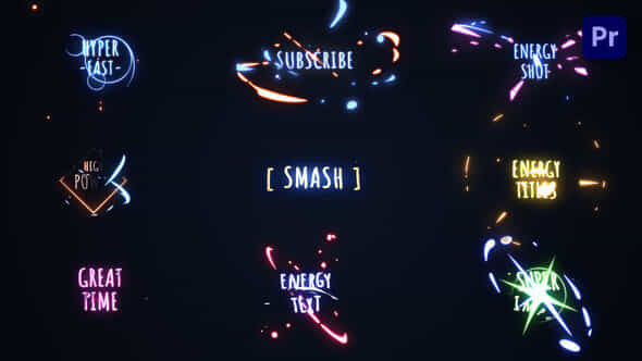 Energy Cartoon Titles Premiere Pro - VideoHive 50093501
