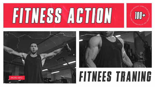 Fitness Split Screen Sport Intro - VideoHive 51375851