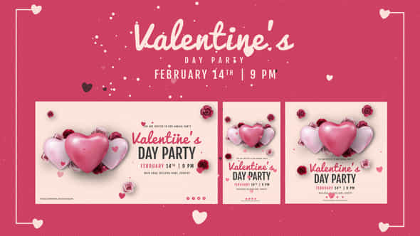 Happy Valentines Day Party - VideoHive 50335798