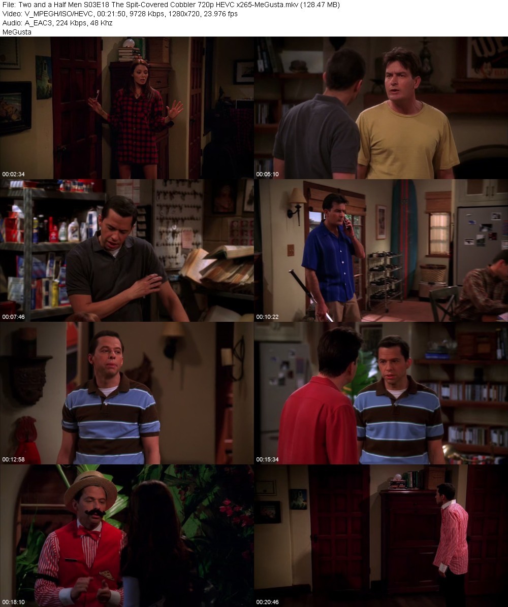 Two and a Half Men S03E18 The Spit-Covered Cobbler 720p HEVC x265-MeGusta