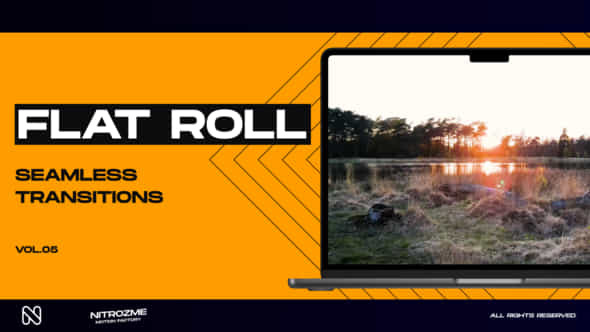 Flat Roll Transitions - VideoHive 47616959