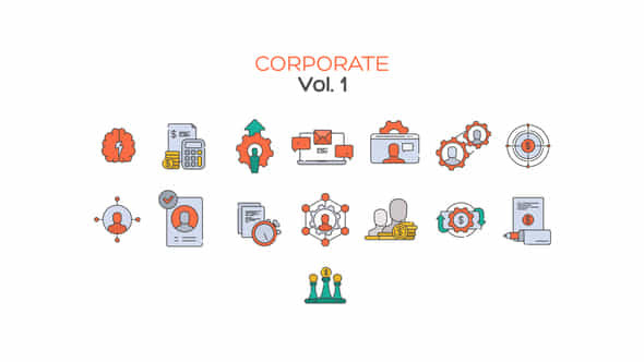 Corporate Line Icons - VideoHive 40331942
