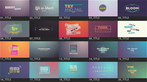 Motion Titles Pack - VideoHive 14634352