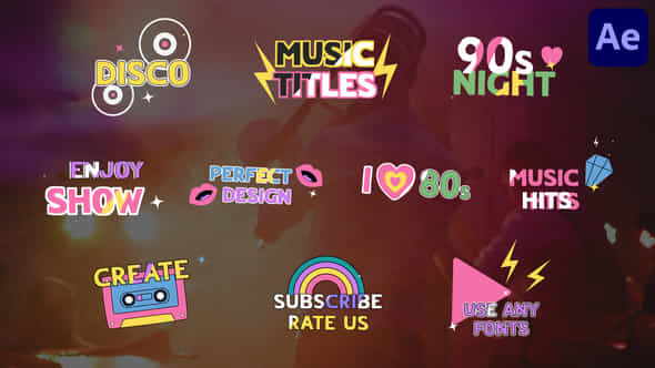 Music Titles Retro Style After Effects - VideoHive 50725811