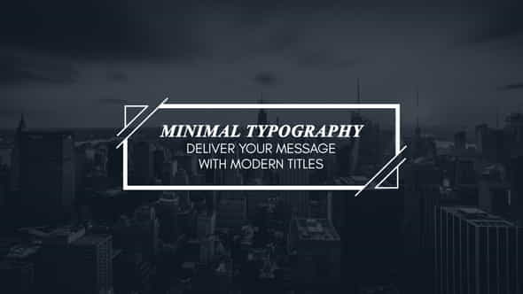 Minimal Modern Typography - VideoHive 23749851