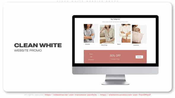 Clean White Website - VideoHive 35175639