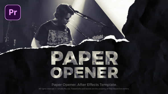 Paper Opener Music Opener - VideoHive 50030104