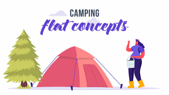 Camping - Flat - VideoHive 33007890