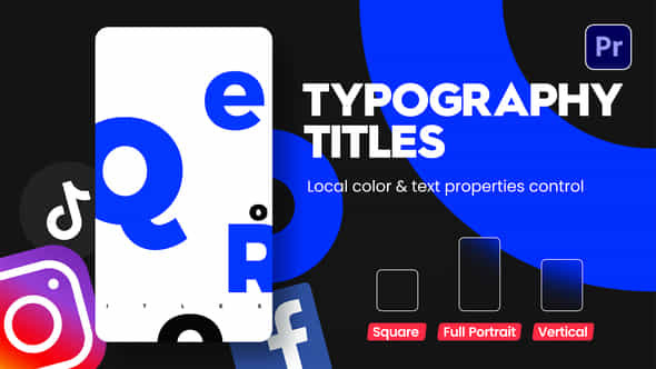 Instagram Typography Titles - VideoHive 38455348