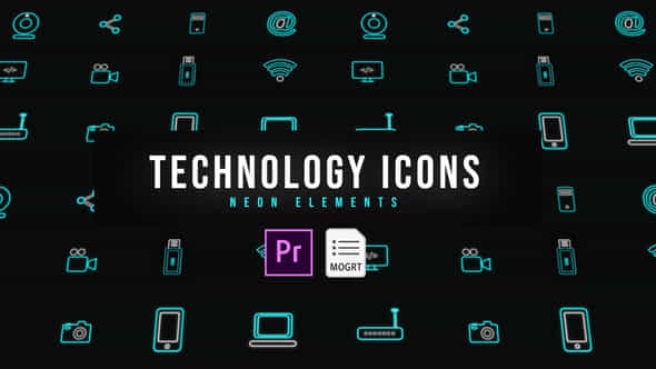 Tech Neon Icons - VideoHive 39177660