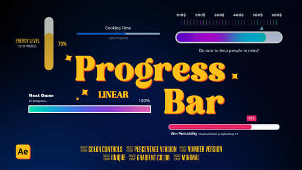 Linear Progress Bar - VideoHive 53559280