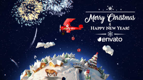 Santas Plane Christmas - VideoHive 42152183