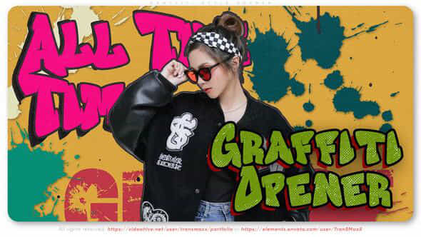 Graffiti Style Opener - VideoHive 56236913
