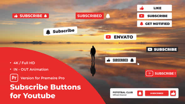 Subscribe Buttons for - VideoHive 40101195