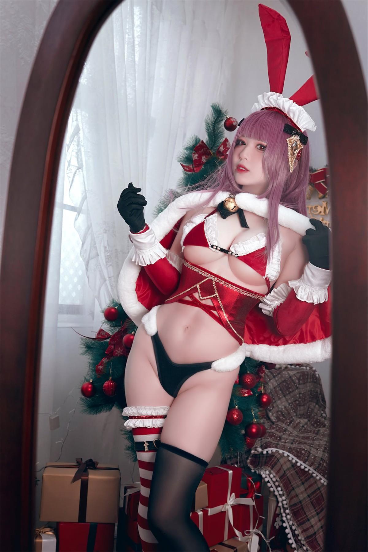 Cosplay 半半子 Christmas Bunny Aike(32)