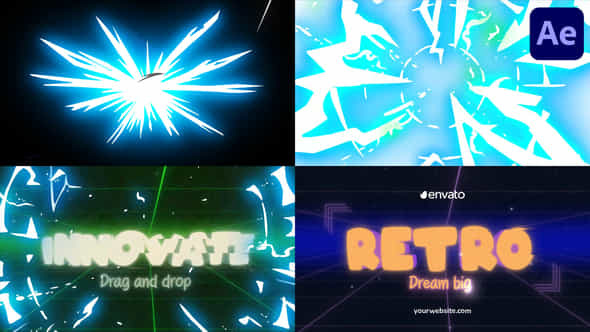 Retrowave Logo For After Effects - VideoHive 53312929