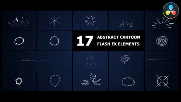 Abstract Cartoon Flash Fx Elements Davinci Resolve - VideoHive 50448965