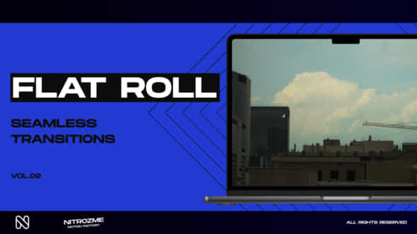 Flat Roll Transitions - VideoHive 47616868