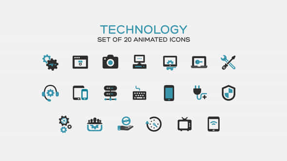 Technology Icons - VideoHive 37321330