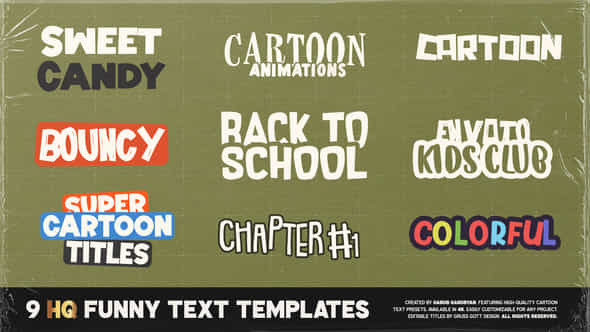Funny Text Presets - VideoHive 58544054