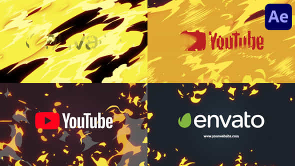 Cartoon Fire Logo Opener For After Effects - VideoHive 51966113