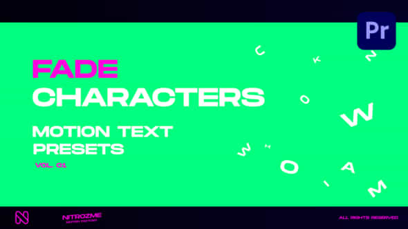 Characters Motion Text - VideoHive 45890210