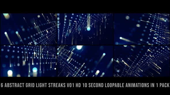 Abstract Grid Light Streaks Blue - VideoHive 26873177