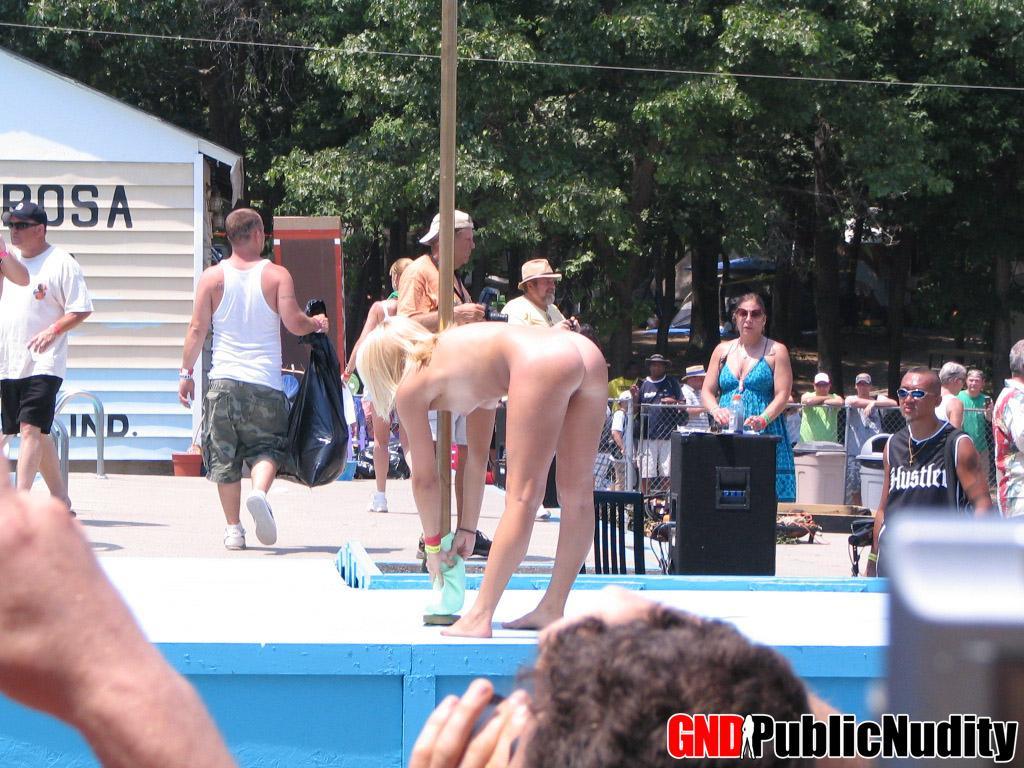 Candid behind-the-scenes action during a stripshow at a clothing optional club(4)