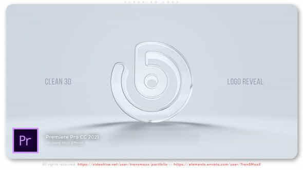Clean 3D Logo - VideoHive 53129015