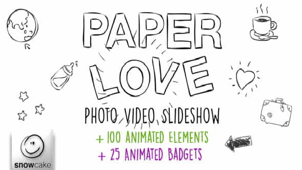 Paper Love Photo Video Slideshow - VideoHive 10734754