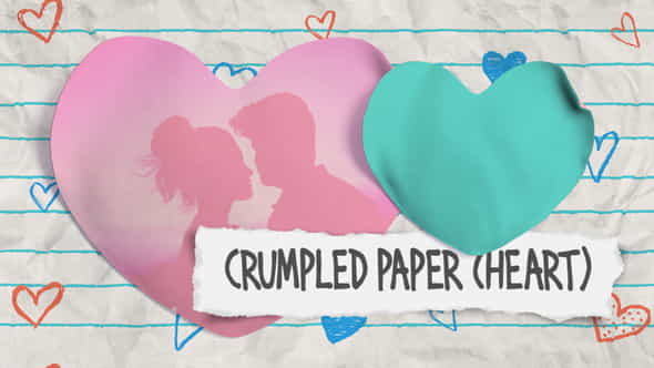 Crumpled Paper (Heart) - VideoHive 23307228