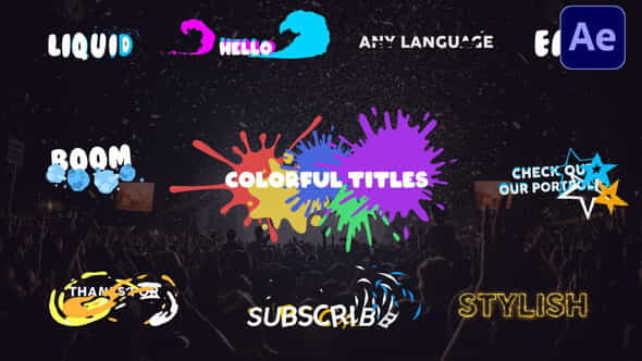 Colorful Titles | After Effects - VideoHive 31343988