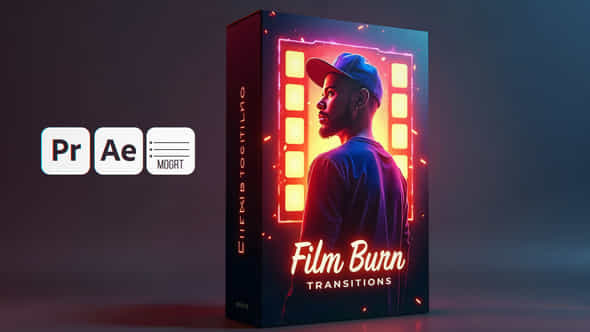 Film Burn Transitions - VideoHive 56036365