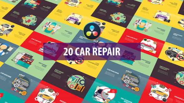 Car Repair Animation | DaVinci - VideoHive 33373317