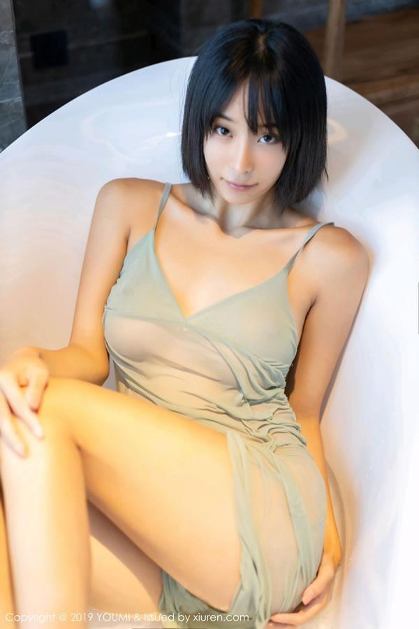 尤蜜荟VOL.370蓝夏Akasha性感浴室写真(19)