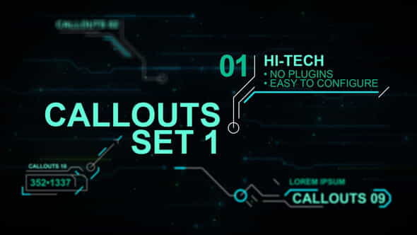 Callouts set 1 hi-tech - VideoHive 24318158