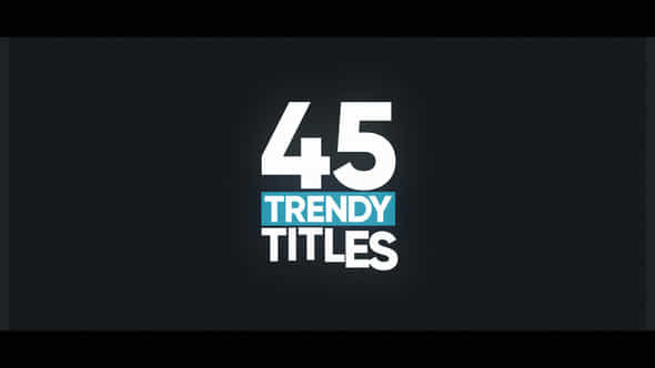 Trendy Titles Miscellaneous - VideoHive 23263731