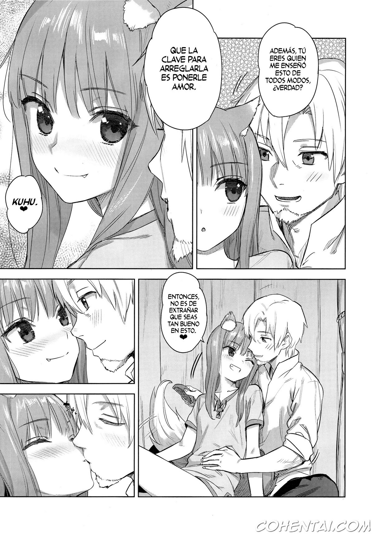 Wacchi to Shippori Kezukuroi Bon (Ookami to Koushinryou) xxx comics manga porno doujin hentai español sexo 