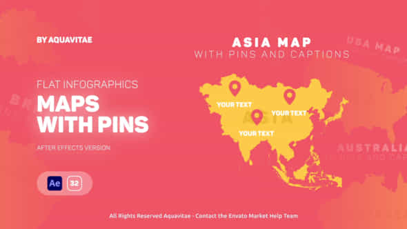 Flat Infographics Maps - VideoHive 38965506